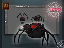 Giant Black Widow Spider Game Sprites Screenshot 3