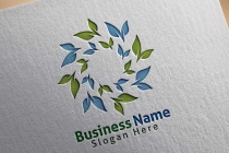 Natural Green Tree Logo with Ecology Leaf Design 5 Screenshot 1