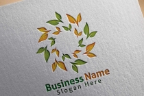 Natural Green Tree Logo with Ecology Leaf Design 5 Screenshot 3