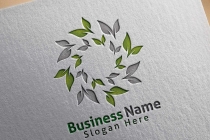 Natural Green Tree Logo with Ecology Leaf Design 5 Screenshot 5