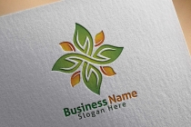 Natural Green Tree Logo with Ecology Leaf Design 6 Screenshot 1