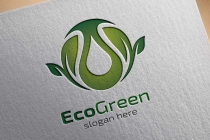 Natural Green Tree Logo with Ecology Leaf Design 7 Screenshot 3