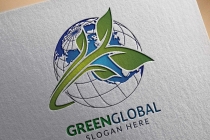 Natural Green Tree Logo with Ecology Leaf Design 8 Screenshot 4