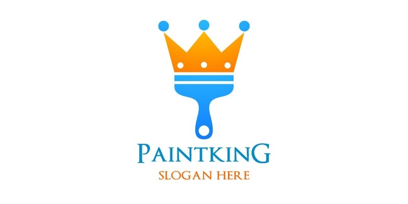 Paint King Vector Logo Design