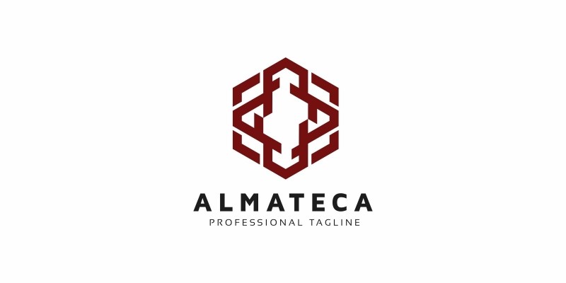 Almateca - Abstract Hexagon Logo