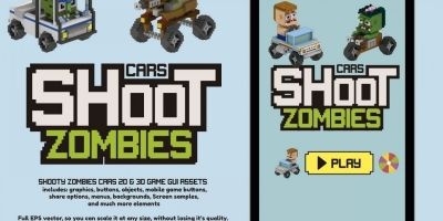 Shoot Zombies Cars 2D And 3D Game Assets