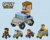 Shoot Zombies Cars 2D And 3D Game Assets Screenshot 8