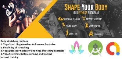 Yoga And Exercise Fitness Android Template