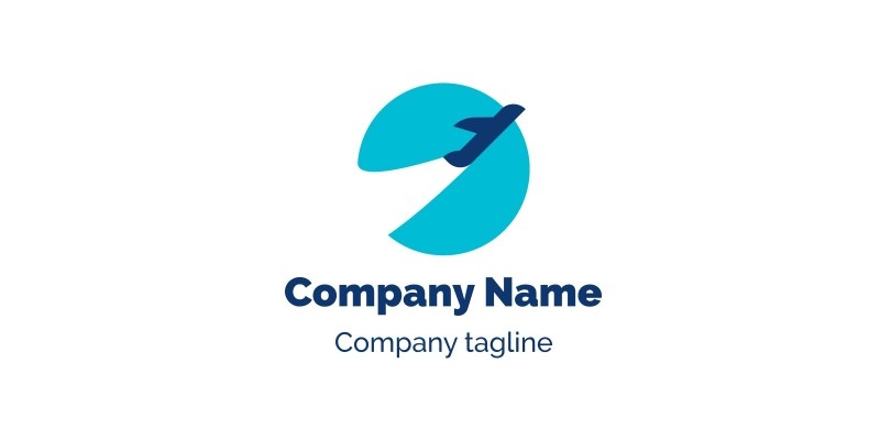 Taking Off Plane Logo Template