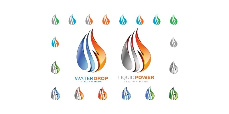 3D Water Drop Logo