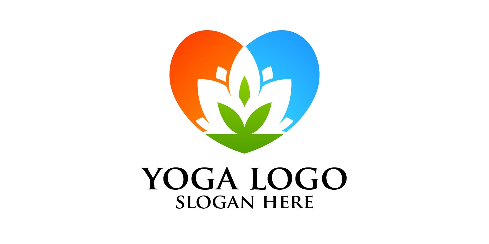 Yoga and Lotus Logo 4
