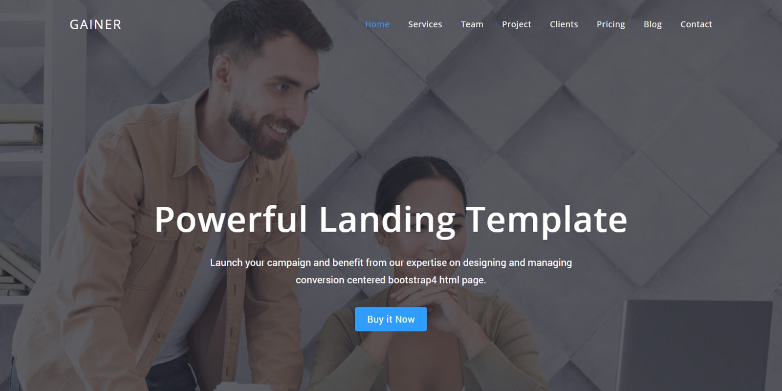 Gain - Website Landing Template