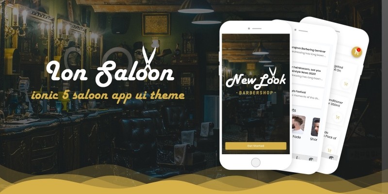 Ion Saloon - Ionic 5 Barbershop UI Theme