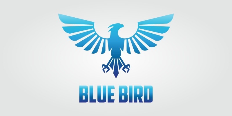 Blue Bird - Animal Logo