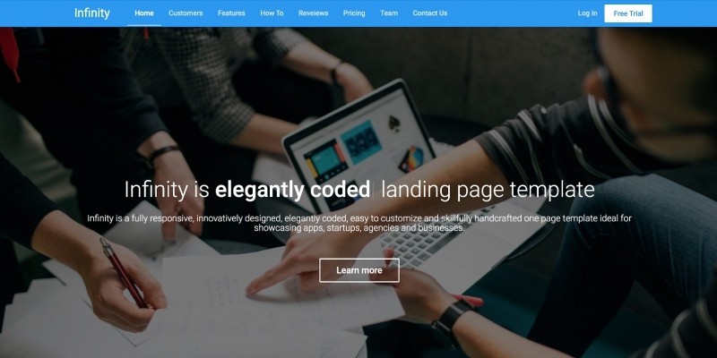 Infinity - Landing Page Template