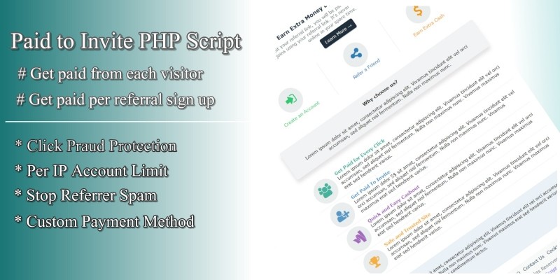 Paid To Invite PHP Script