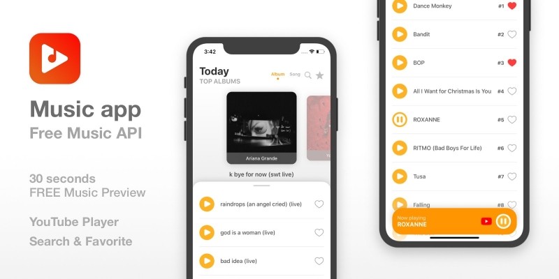 Music Streaming app -  iOS App Template