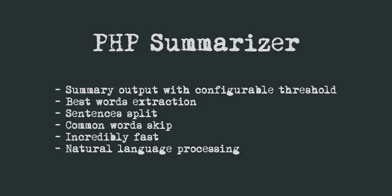 PHP Summarizer