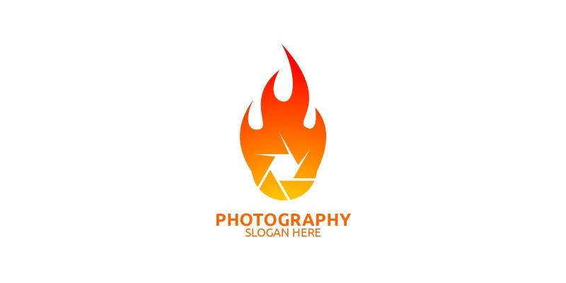 Fire Camera Photography Logo 60