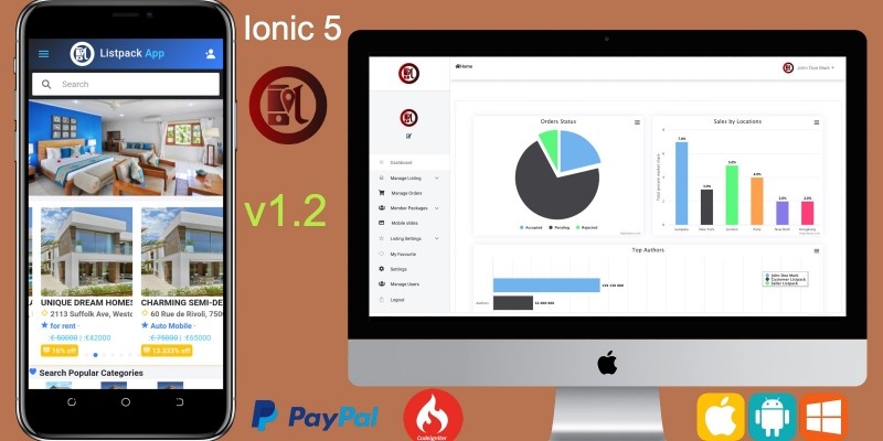  Ionic 5 Classified Ads App Template With Backend