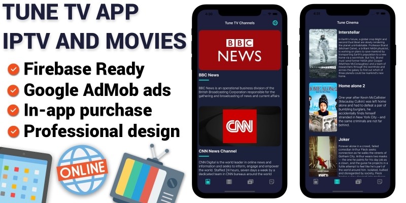 Tune TV - IPTV And Movies iOS Application