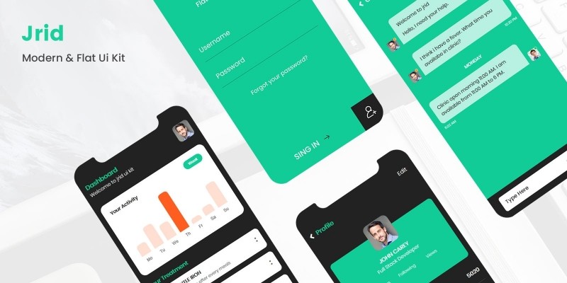 Jrid - Modern Flat UI kit Ionic