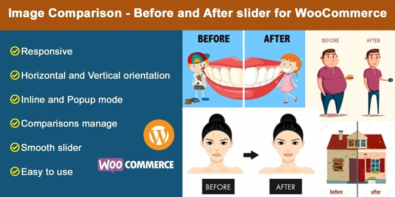 WooComme Image Comparison Before And After slider