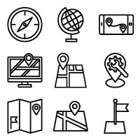 100 Map and Navigation Icons