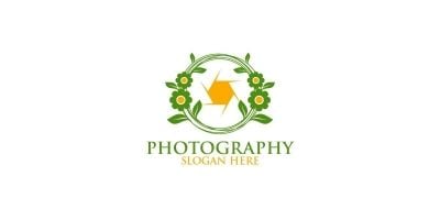 Nature wedding Camera Photography Logo 