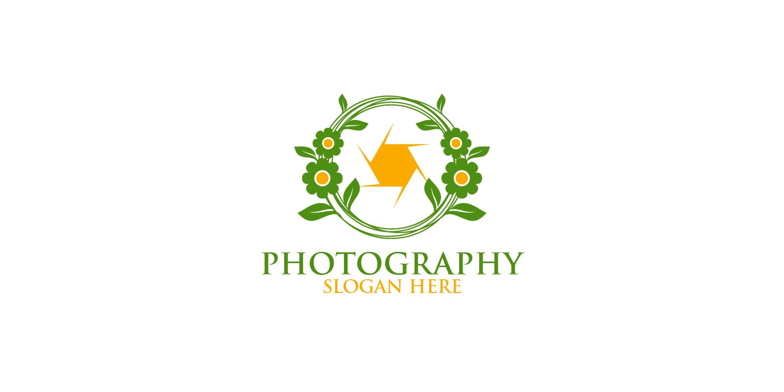 Nature wedding Camera Photography Logo