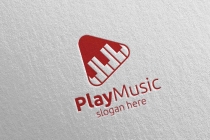 Music Logo with Piano and Play Concept Screenshot 1