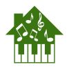 Music Logo with Note and House Concept 
