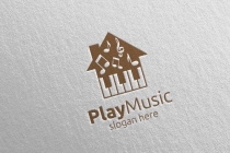 Music Logo with Note and House Concept  Screenshot 2