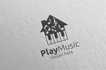 Music Logo with Note and House Concept  Screenshot 3