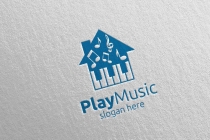 Music Logo with Note and House Concept  Screenshot 4