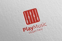 Recording Studio Music Logo with Play Concept Screenshot 1