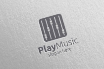 Recording Studio Music Logo with Play Concept Screenshot 3