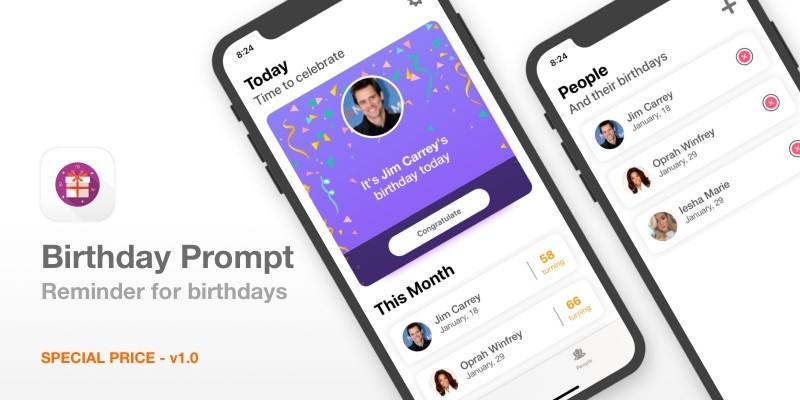Birthday Prompt -Birthday Reminder App iOS