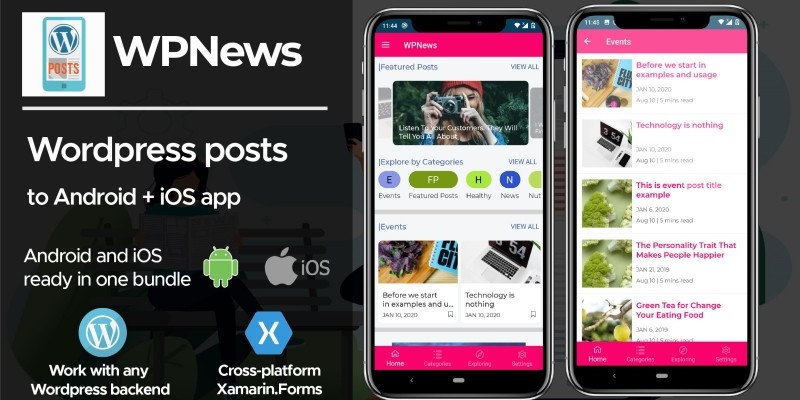 WPPosts - Wordpress To Android iOS Xamarin App