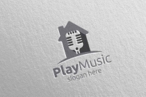 Music Logo with Microphone and Home Concept Screenshot 3
