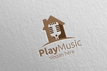 Music Logo with Microphone and Home Concept Screenshot 5