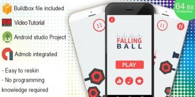 Falling Ball Buildbox Template With Admob