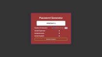 JavaScript Password Generater Screenshot 1