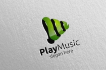 Music Logo With Note And Play Concept Screenshot 4
