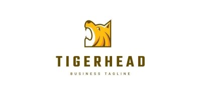 Brave Tiger Head Logo Template
