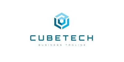 Cube Tech Hexagon Logo Template