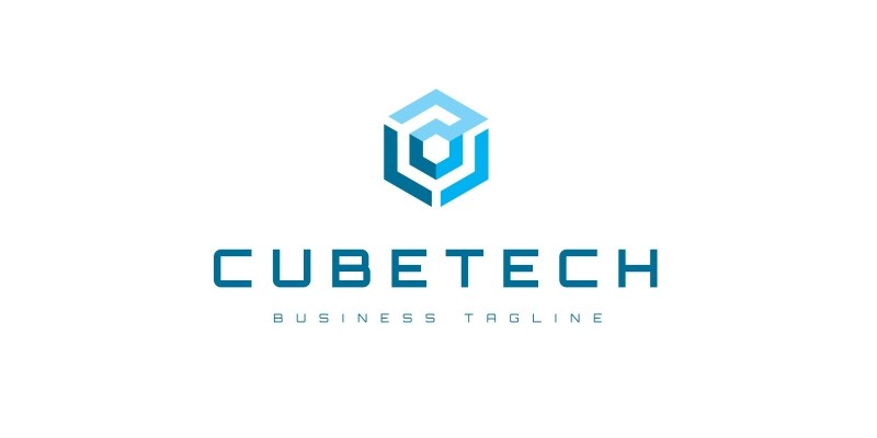Cube Tech Hexagon Logo Template
