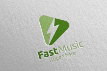 Music Logo with Fast and Play Concept Screenshot 1