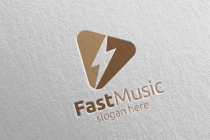 Music Logo with Fast and Play Concept Screenshot 2