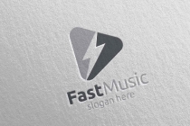 Music Logo with Fast and Play Concept Screenshot 3